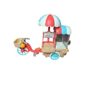 Calico Critters Popcorn Delivery Cart Sylvanian Families Works Trike Set
